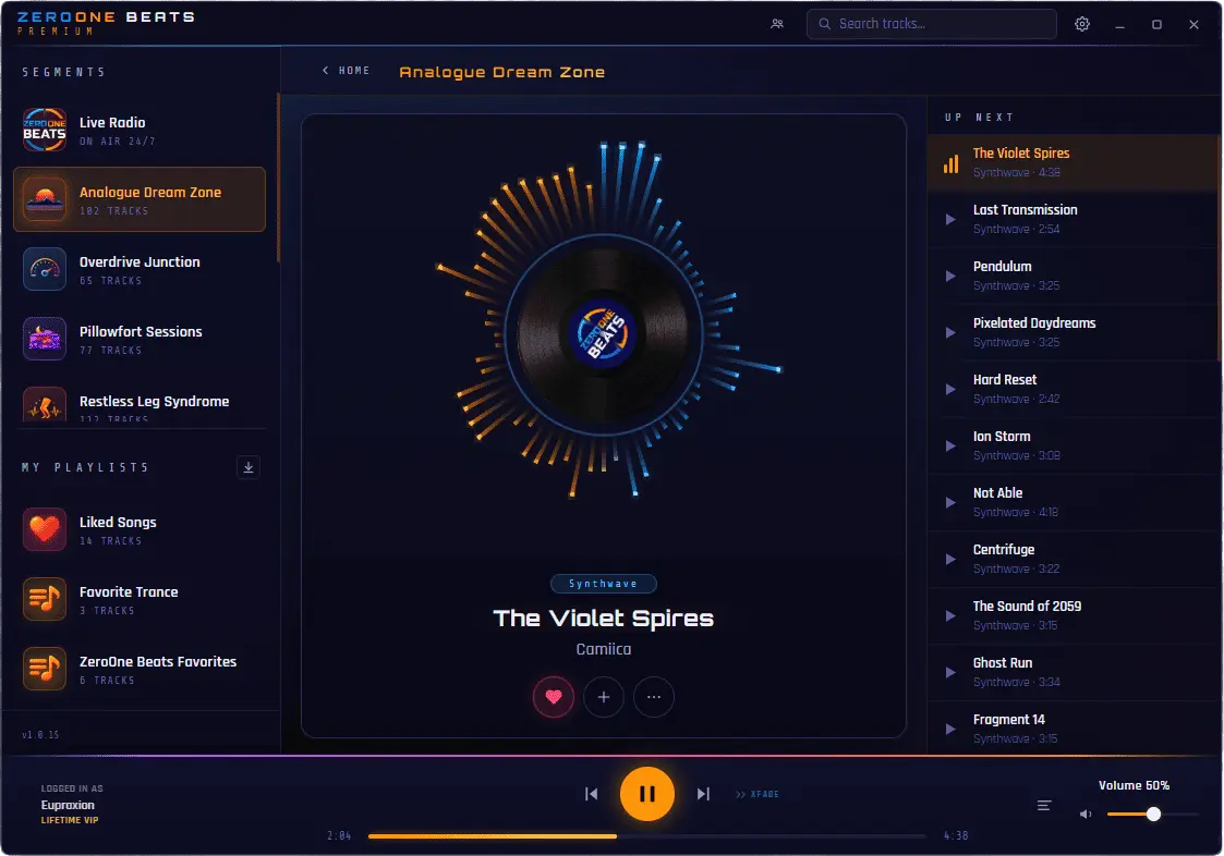 ZOB Premium - full player view